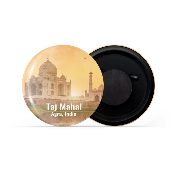 dhcrafts Fridge Magnet India Uttar Pradesh Taj Mahal Agra D1 Glossy Finish Design Pack of 1 (58mm)