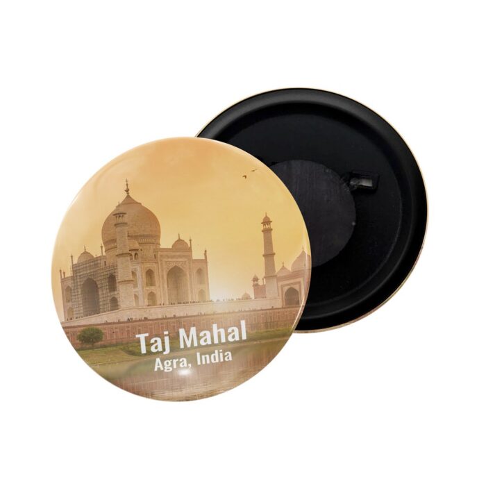 dhcrafts Fridge Magnet India Uttar Pradesh Taj Mahal Agra D1 Glossy Finish Design Pack of 1 (58mm)