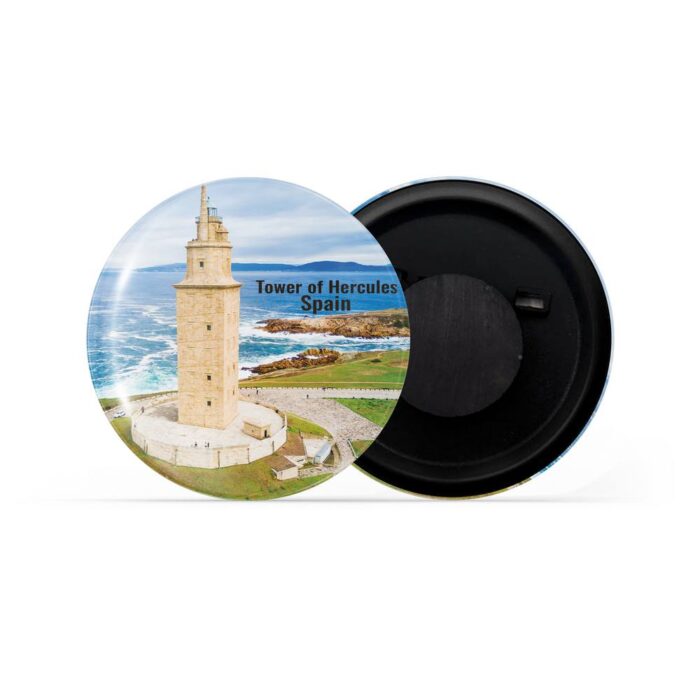 dhcrafts Fridge Magnet Spain Tower Of Hercules Glossy Finish Design Pack of 1 (58mm)