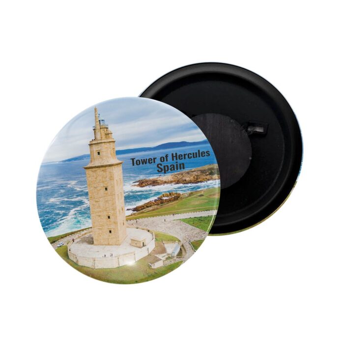 dhcrafts Fridge Magnet Spain Tower Of Hercules Glossy Finish Design Pack of 1 (58mm)