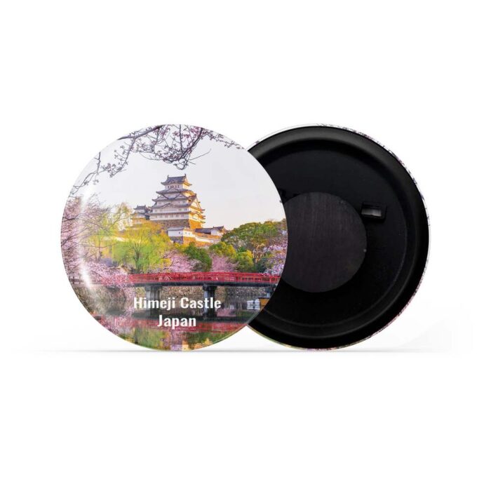 dhcrafts Fridge Magnet Japan Himeji Castle Glossy Finish Design Pack of 1 (58mm)