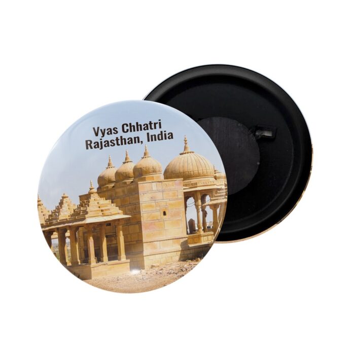 dhcrafts Fridge Magnet India Rajasthan Vyas Chhatri Glossy Finish Design Pack of 1 (58mm)