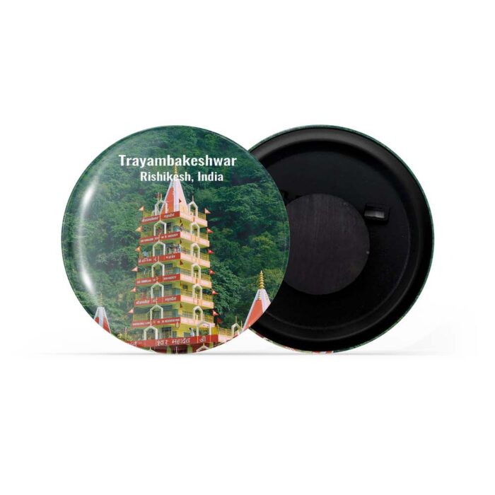 dhcrafts Fridge Magnet India Uttarakhand Trayambakeshwar Rishikesh Glossy Finish Design Pack of 1 (58mm)