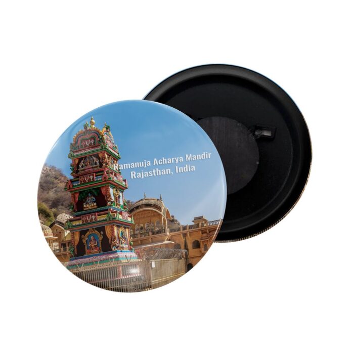 dhcrafts Fridge Magnet India Rajasthan Ramanuja Acharya Mandir Glossy Finish Design Pack of 1 (58mm)