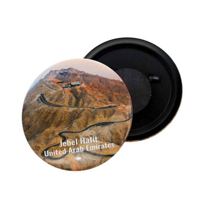 dhcrafts Fridge Magnet UAE Jebel Hafit United Arab Emirates Glossy Finish Design Pack of 1 (58mm)