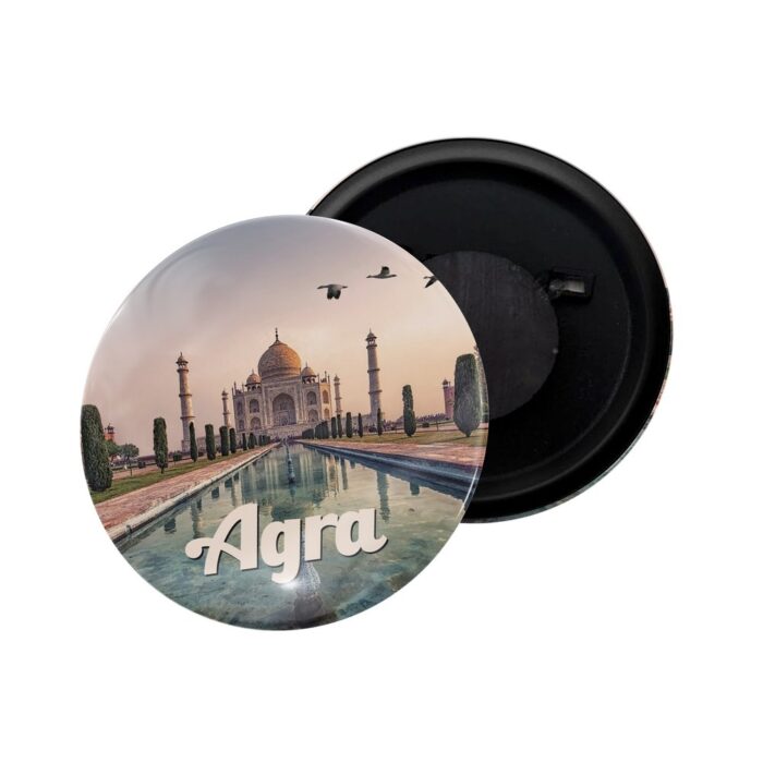 dhcrafts Fridge Magnet Multicolor Agra Uttar Pradesh Glossy Finish Design Pack of 1 (58mm)