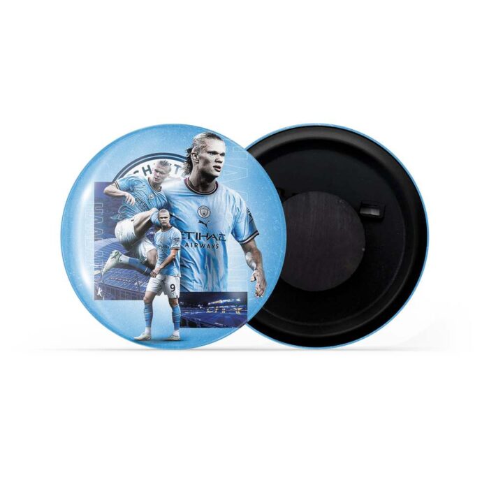 dhcrafts Fridge Magnet Football Erling Haaland Glossy Finish Design Pack of 1 (58mm)