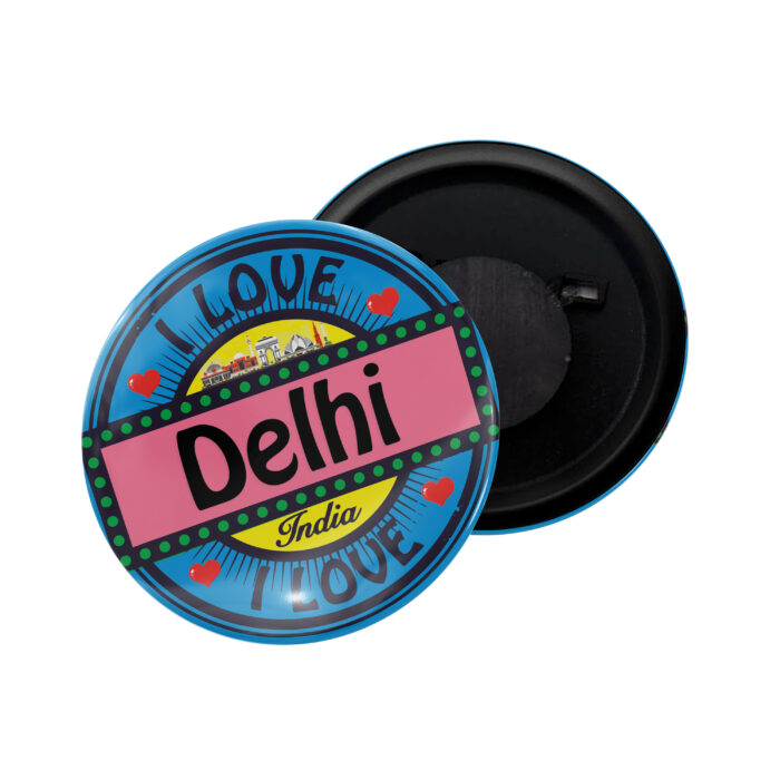 dhcrafts Fridge Magnet Multicolor I Love Chennai Glossy Finish Design Pack of 1 (58mm)