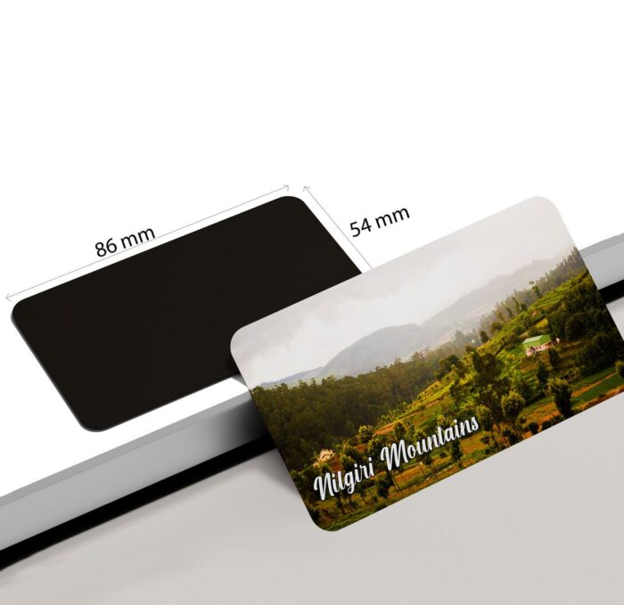 dhcrafts Rectangular Rubber Fridge Magnet / Magnetic Card Multicolor Tamil Nadu Nilgiri Mountains Design Pack of 1 (8.6cm x 5.4cm)