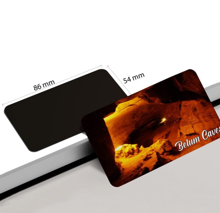 dhcrafts Rectangular Rubber Fridge Magnet / Magnetic Card Multicolor Andhra Pradesh Belum Caves Design Pack of 1 (8.6cm x 5.4cm)